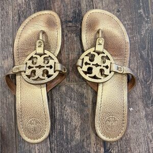 Tory Burch Metallic Gold Sandals